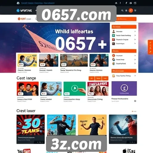 Interface do usuário do site 0657.com e suas funcionalidades